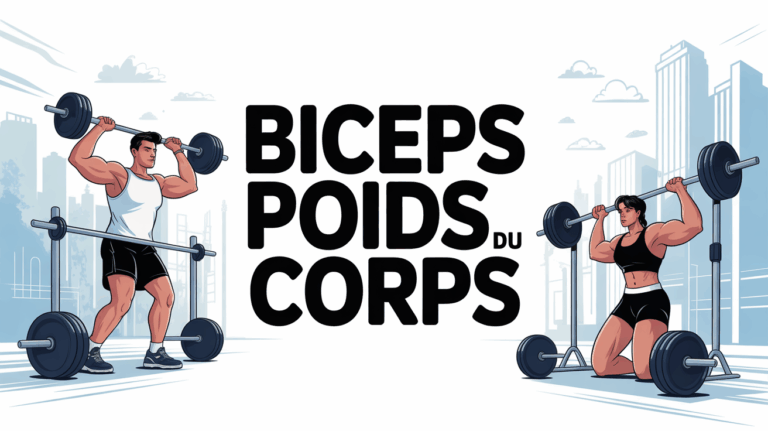 Silhouette biceps poids du corps exercices urbains
