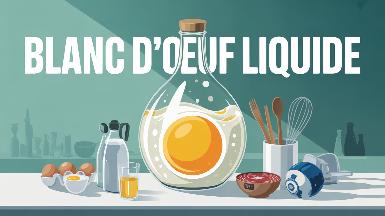 bouteille de blanc d oeuf liquide avec accessoires cuisine et sport