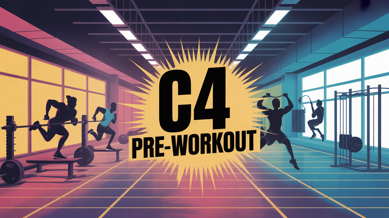 Illustration de C4 Pre-Workout, salle de sport énergique