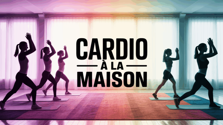 Exercices cardio dans salon lumineux