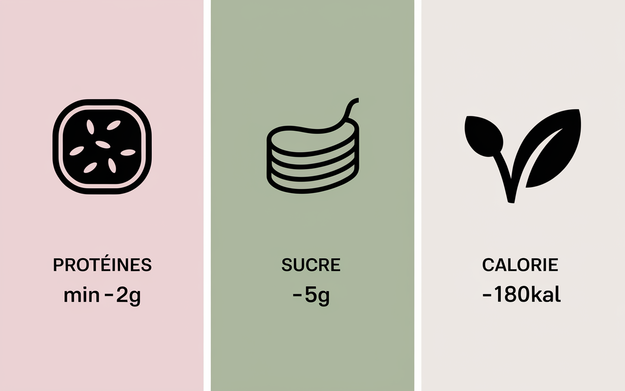 Tableau comparatif barre proteinee musculation icones nutrition