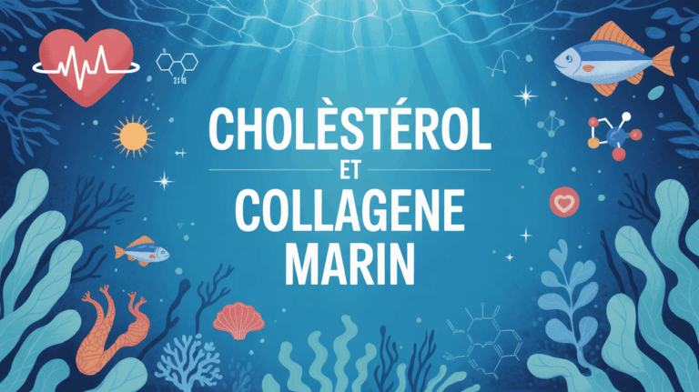 illustration stylisee cholestérol collagène marin mer