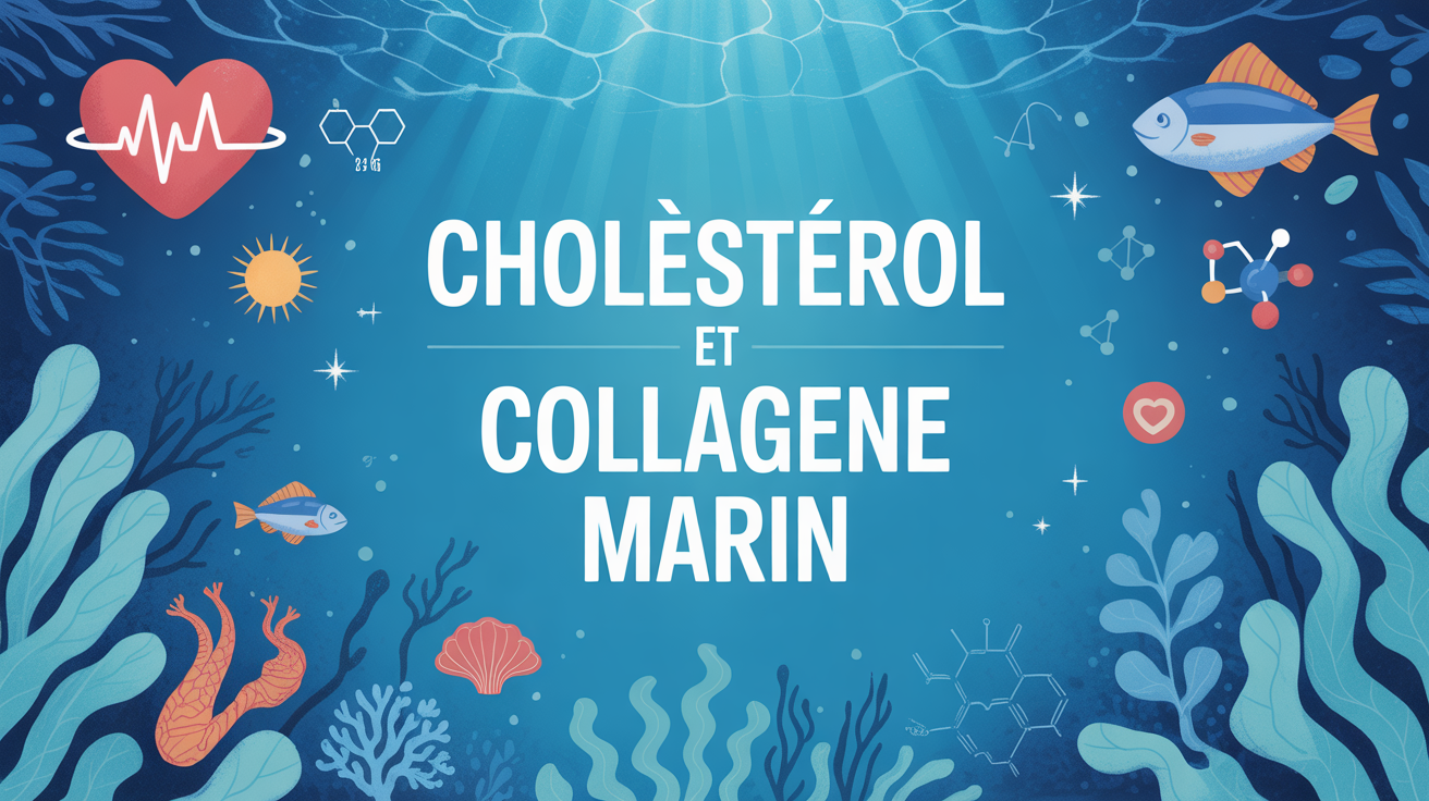 illustration stylisee cholestérol collagène marin mer