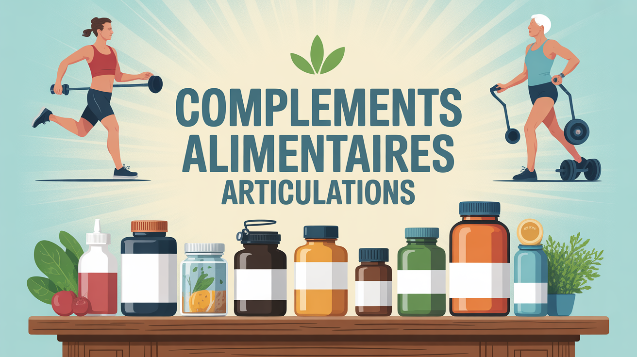 Flacons compléments alimentaires articulations sportifs seniors