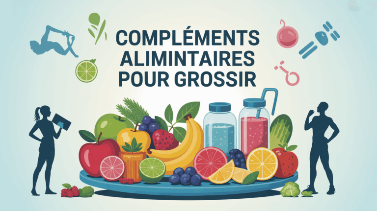 illustration plateau compléments alimentaires pour grossir