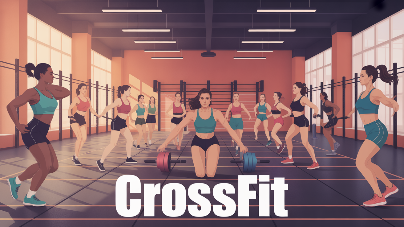 Salle de CrossFit femme ambiance dynamique groupe