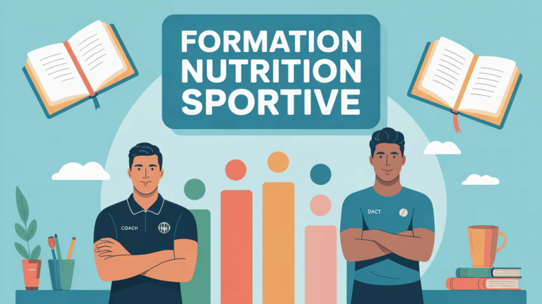 Coach et sportif devant diplome nutrition sportive