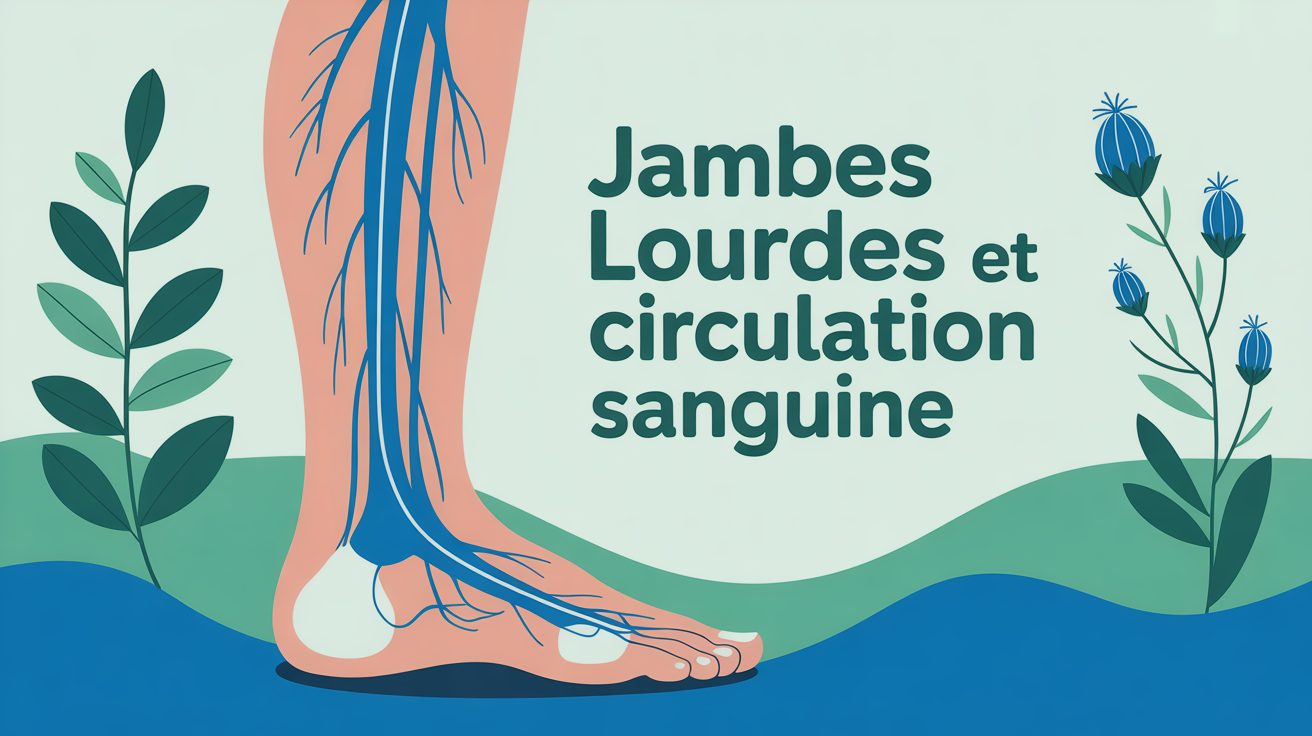 vue stylisee jambes lourdes circulation sanguine plantes naturels