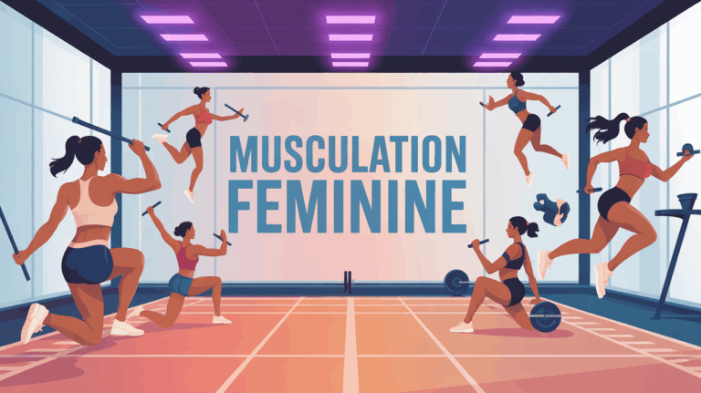 Salle de sport moderne, silhouettes musculation femmes