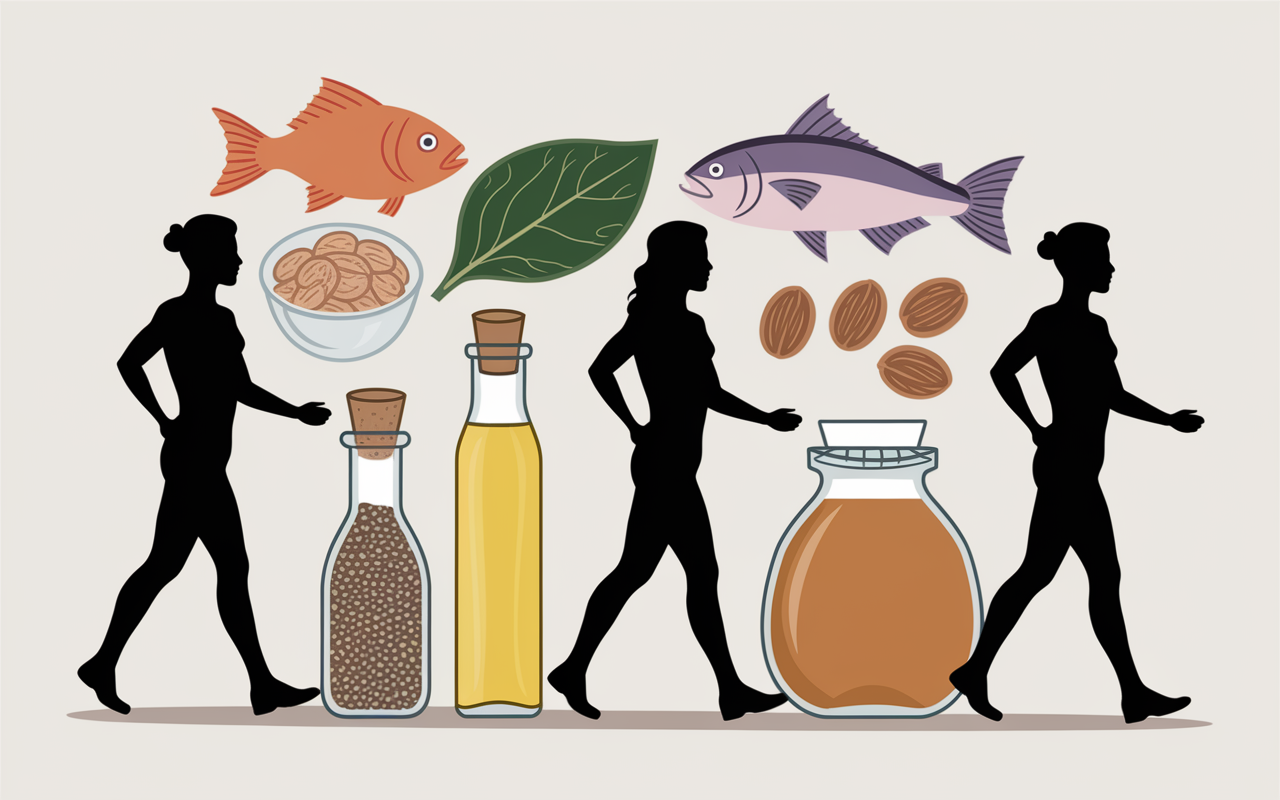 Illustration prévention correction carence omega 3 alimentation et vitalité