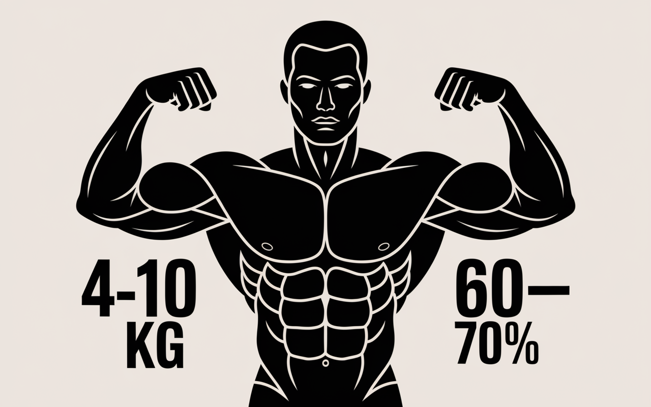 Balance progression masse muscle 6 mois