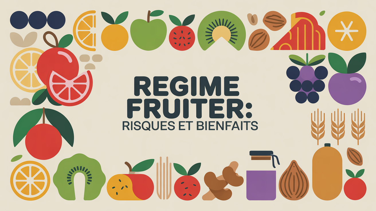 assiette équilibre avec fruits cereales proteines regime fruitier