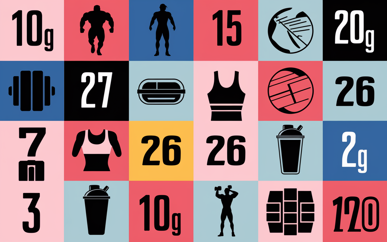 Tableau chiffres dose collagène musculation