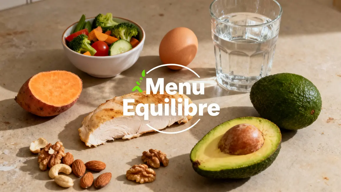 Assiette aliments sains perte de graisse menu équilibré