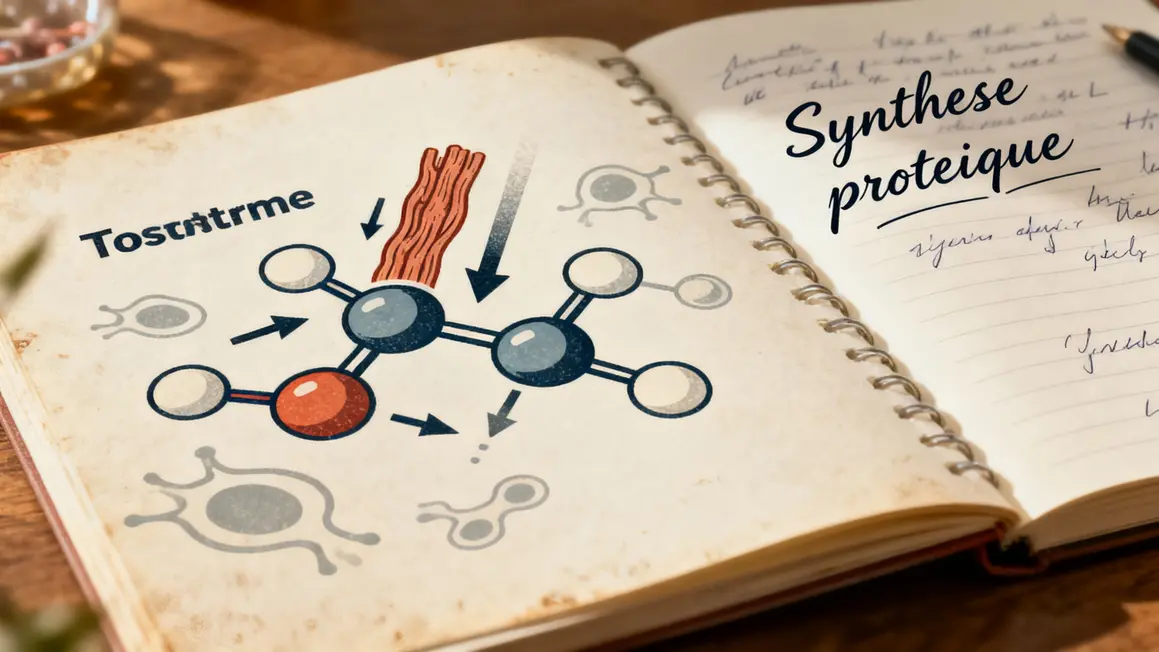 schéma testostérone stéroïdes anabolisants synthèse protéique
