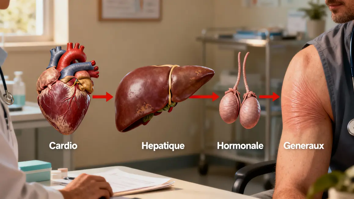 Organes corps athlète risques stéroïdes anabolisants