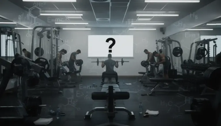 Salle de gym moderne et ambiance scientifique, question dopage physique The Rock