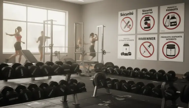 Salle de musculation et avertissement produits dopants