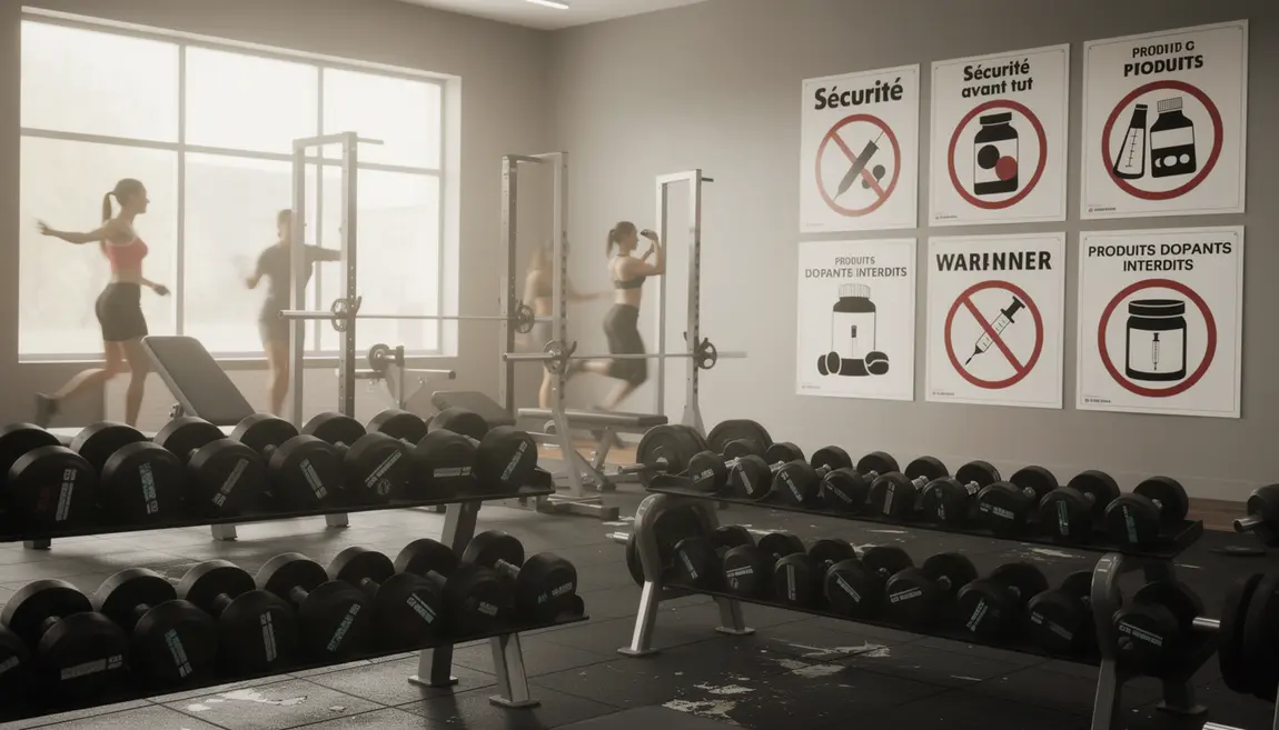 Salle de musculation et avertissement produits dopants
