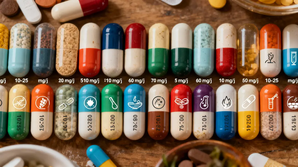 Capsules SARMs et effets, dosages infographie