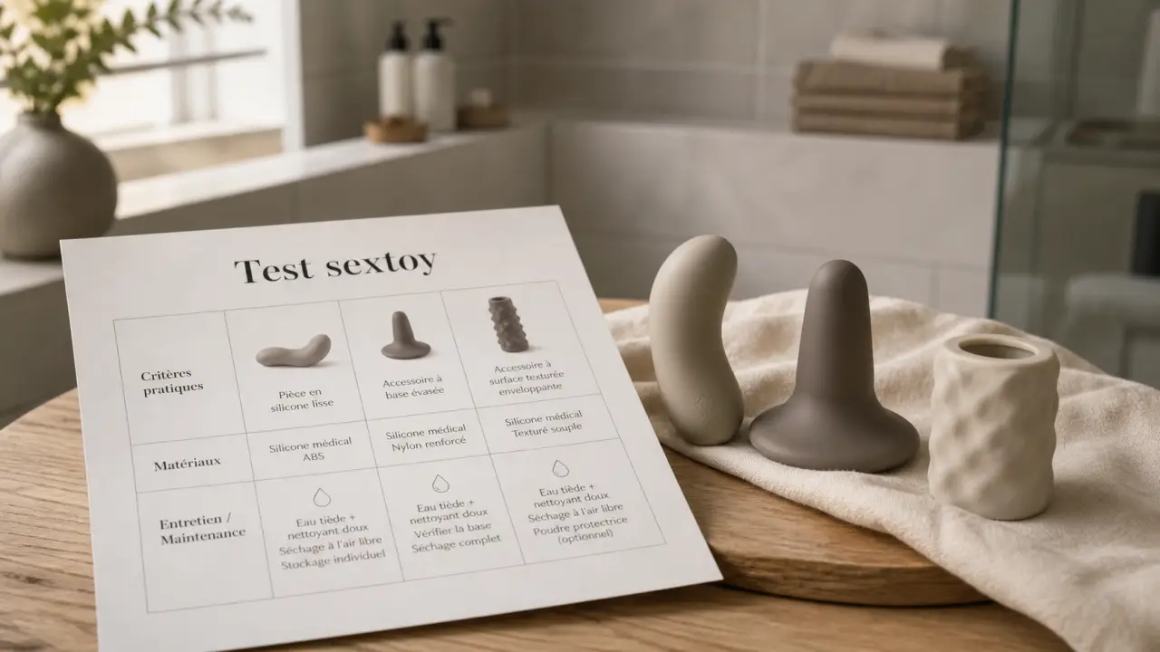 Test sextoy : discrétion, intensité, polyvalence sur fiche comparative