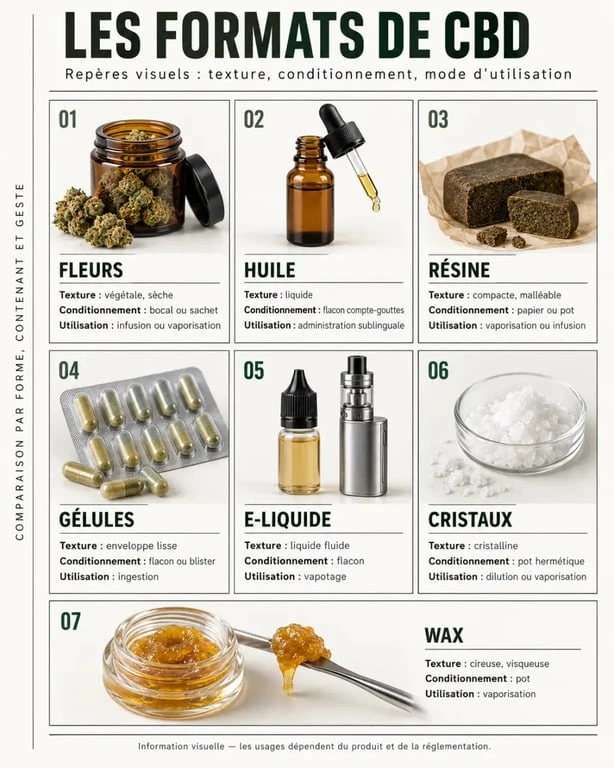 321CBD : formats de produits CBD et points de contrôle avant l’achat