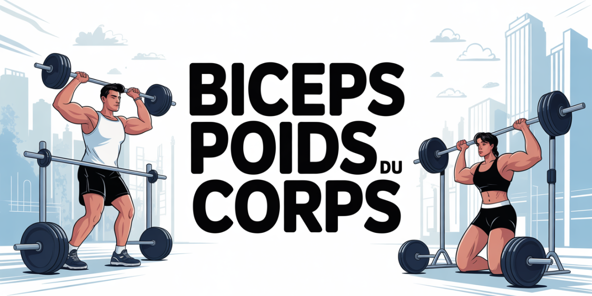 Silhouette biceps poids du corps exercices urbains