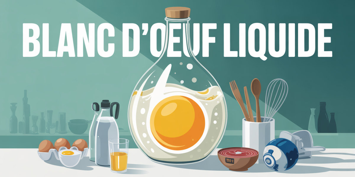 bouteille de blanc d oeuf liquide avec accessoires cuisine et sport