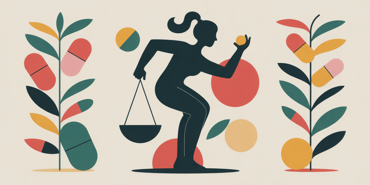 Illustration bruleur de graisse balance silhouette gellules