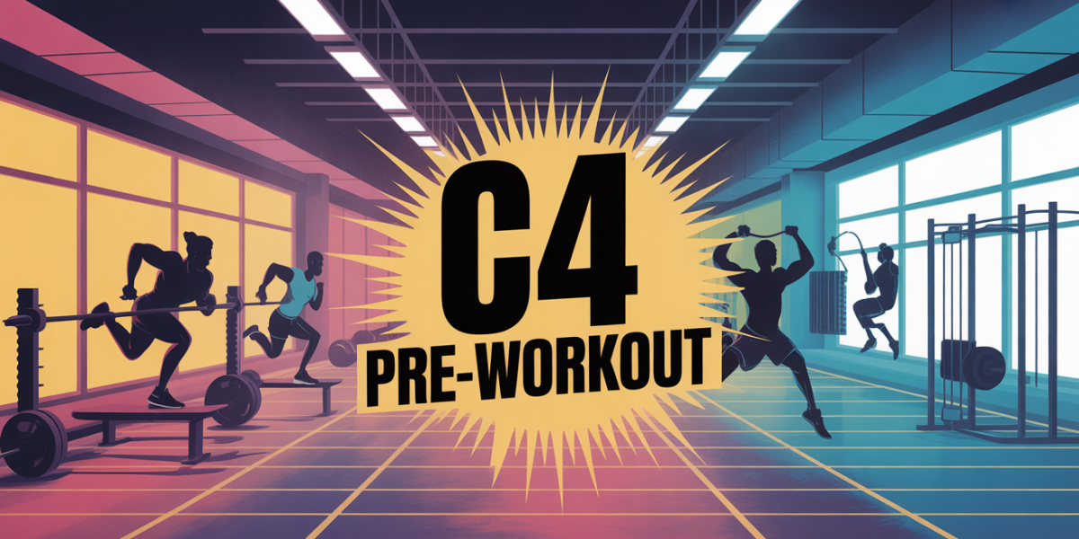 Illustration de C4 Pre-Workout, salle de sport énergique