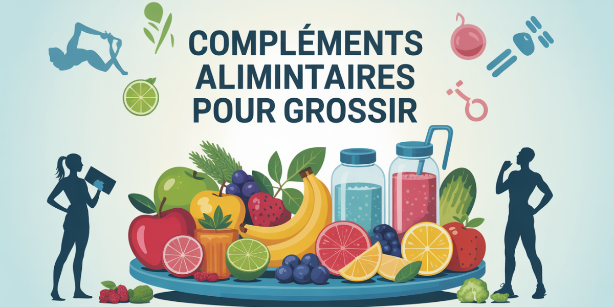 illustration plateau compléments alimentaires pour grossir