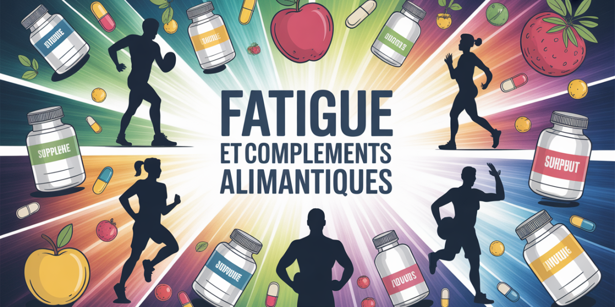 Illustration fatigue et compléments alimentaires sportifs parents actifs