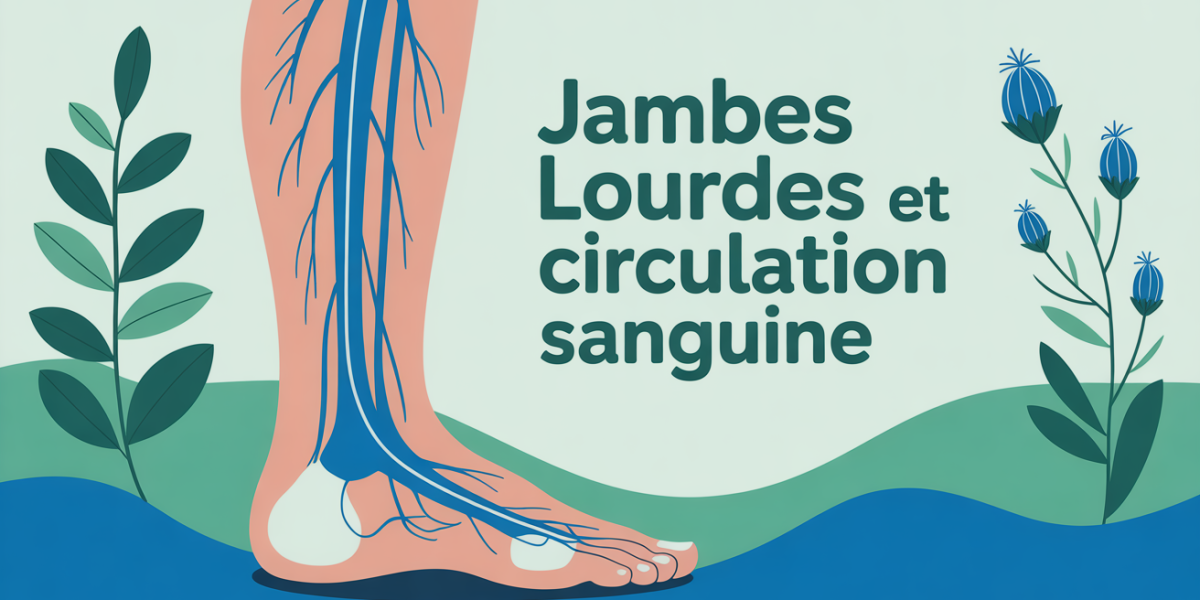 vue stylisee jambes lourdes circulation sanguine plantes naturels