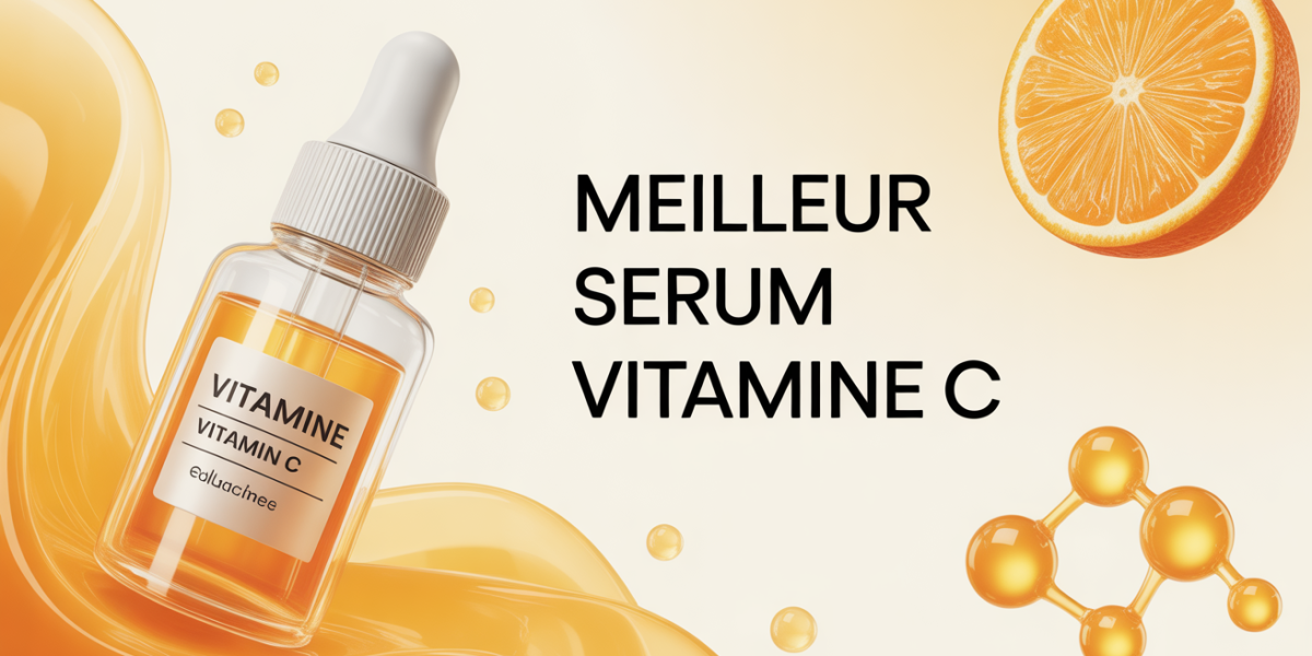 meilleur sérum vitamine c flacon stylisé et peaux éclairées
