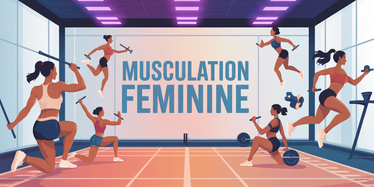 Salle de sport moderne, silhouettes musculation femmes